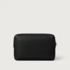 Pochette carrée, Must de Cartier – Cuir de veau noir, finition palladium – Cartier