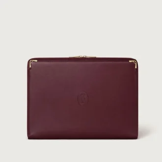 Porte-documents, Must De Cartier – Cuir de veau bordeaux, finition dorée – Cartier