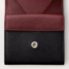 Porte-monnaie carré, Must De Cartier – Cuir de veau noir, finition en acier inoxydable – Cartier