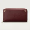Portefeuille international zippé, Must De Cartier – Cuir de veau bordeaux, finition dorée – Cartier Portefeuille international zippé, Must De Cartier – Cuir de veau bordeaux, finition dorée – Cartier