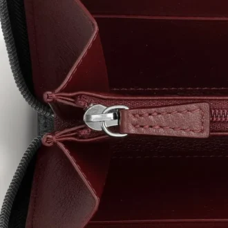 Portefeuille international zippé, Must de Cartier – Cuir de veau noir, finition palladium – Cartier