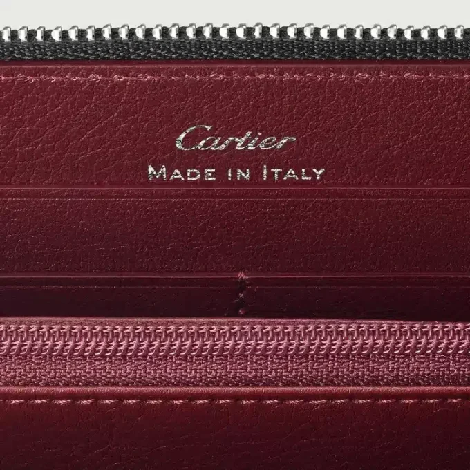 Portefeuille international zippé, Must de Cartier – Cuir de veau noir, finition palladium – Cartier Portefeuille international zippé, Must de Cartier – Cuir de veau noir, finition palladium – Cartier