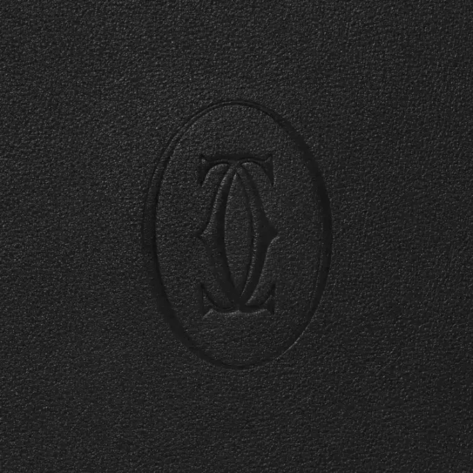 Portefeuille, Must De Cartier – Cuir de veau noir, finition palladium – Cartier