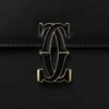 Sac à bandoulière, Mini, Double C de Cartier – Cuir de veau noir, finition en or et émail noir – Cartier Sac à bandoulière, Mini, Double C de Cartier – Cuir de veau noir, finition en or et émail noir – Cartier