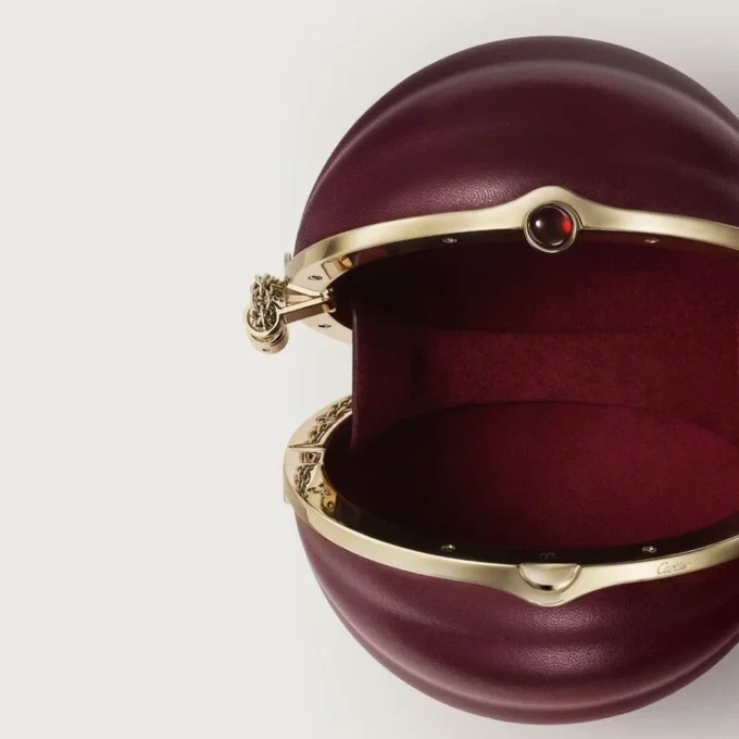 Sac rond à motif godronné, Cartier Soir